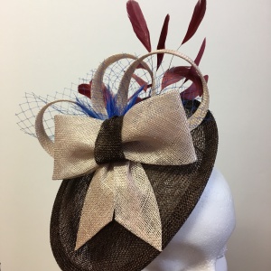 bespoke Lydia bow disk hat