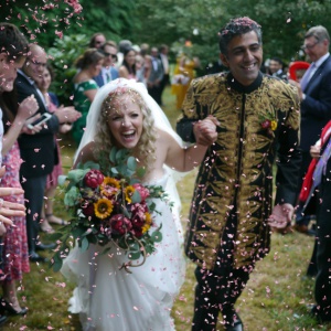 beaded bridal headdress