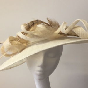 large sweeping bring mother of the bride hat