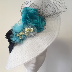 blue ascot hat by Holly Young