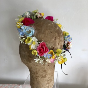 colourful bespoke flower crown Cornwall