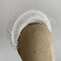 Bridal headband with pearl veil