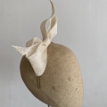 Ivory bow fascinator headband