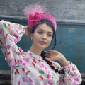 fuchsia pink formal headband Holly Young