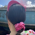 fuchsia pink velvet scrunchie Holly Young