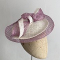 ivory and lilac saucer hat Holly Young