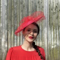 red modern boater hat Holly Young