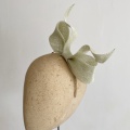 pistachio green bow fascinator Holly Young