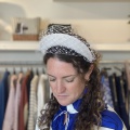 White veiled headband Holly Young