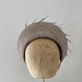 Back view of grey halo hat band