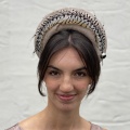 Grey and black occasion headband