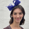 Blue bow fascinator headband Holly Young