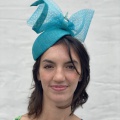Turquoise wedding hat Holly Young