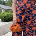 Orange Silk pouch clutch bag Holly Young