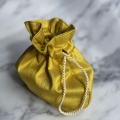 Goldfinch yellow silk bag Holly Young