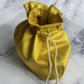 Goldfinch yellow silk clutch bag Holly Young