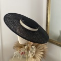 large black boater hat