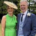 neutral boater hat with green