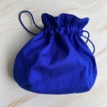 cobalt blue silk handbag