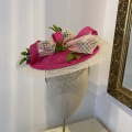 fuchsia pink fascinator hat Holly Young