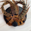 black pheasant feather fascinator Holly Young