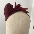 Burgundy burgh fascinator