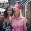 Red and pink burgh Fascinator
