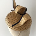 Sculptural straw occasionally hat