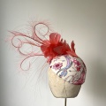 coral hat for wedding or races