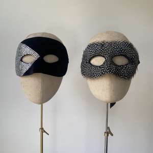 Black tie masked ball masks