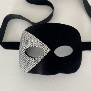 Velvet and crystal mask by Holly Young