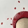 Red strawberry halo hat band Holly Young Red strawberry halo hat band Holly Young