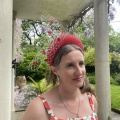 Strawberry red fascinator Strawberry red fascinator