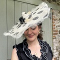 Ladies day polkadot ascot hat Ladies day polkadot ascot hat