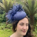 Navy fascinator hat Holly Young Navy fascinator hat Holly Young