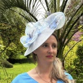 light blue wedding hat