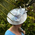 light blue ascot hat
