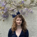 Navy bow fascinator Holly Young Navy bow fascinator Holly Young