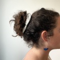 Silver silk scrunchie Silver silk scrunchie