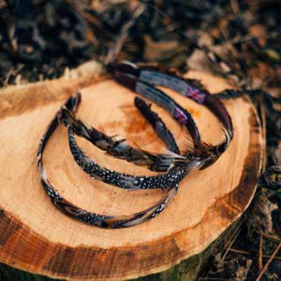 Pheasant feather hair band