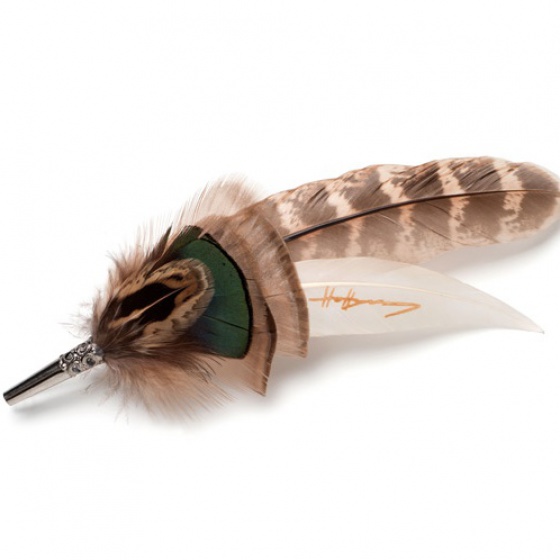 Pheasant Feather Brooch Pin