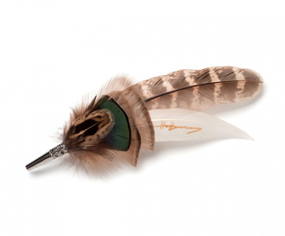 Pheasant Feather Brooch Pin