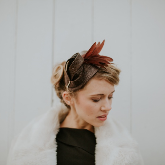 'Burgh' Art Deco Mini Hat Chocolate 'Burgh' Art Deco Mini Hat Chocolate