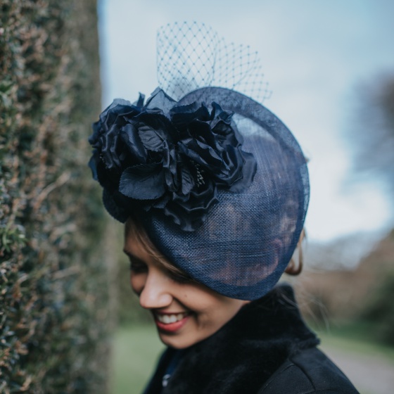 'Armscote' navy occasion hat 'Armscote' navy occasion hat