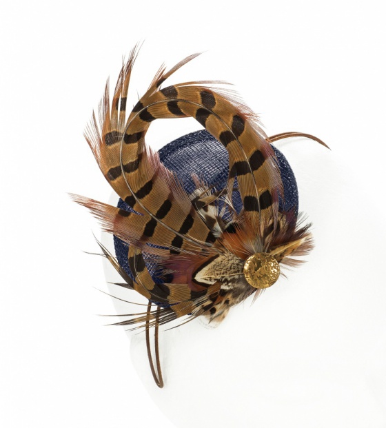 Pheasant Fascinator Navy Pheasant Fascinator Navy