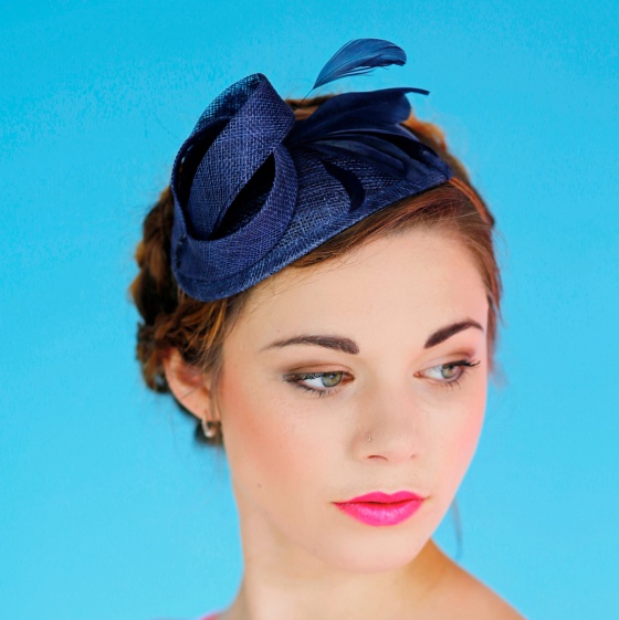 'Burgh' Art Deco Mini Hat Navy