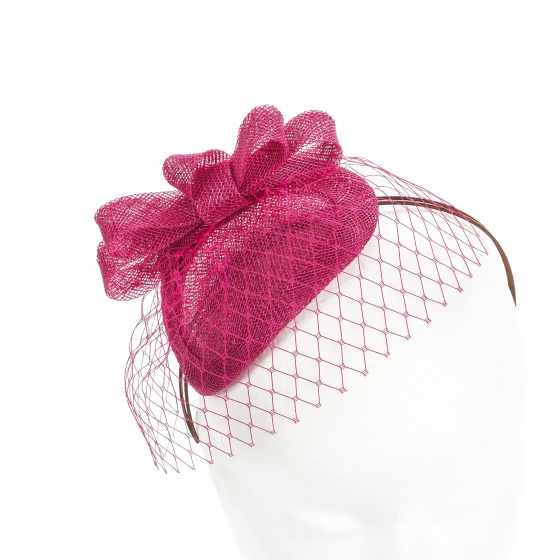 'Loretta' Fuchsia Headpiece