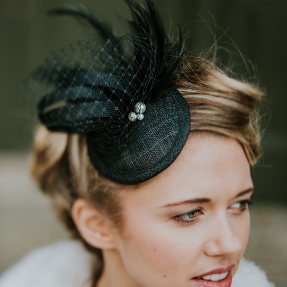 Classic Black Fascinator