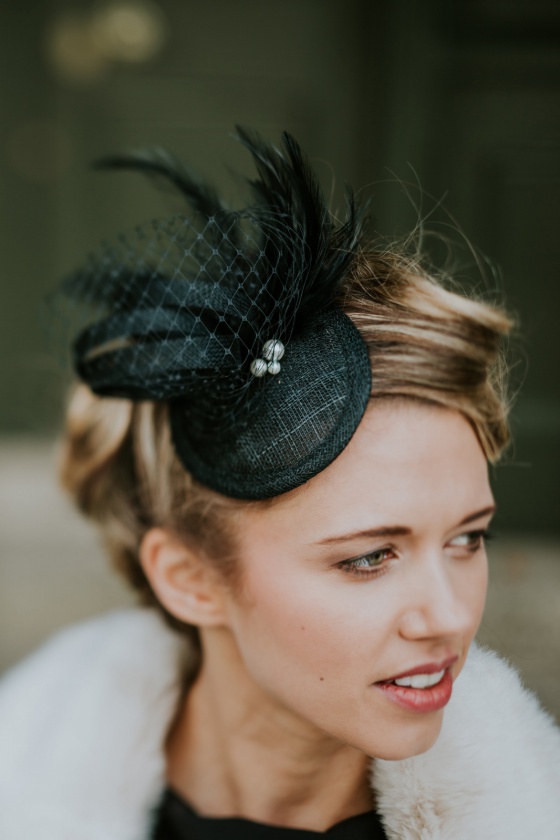 Classic Black Fascinator