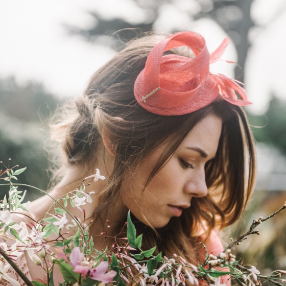 'Burgh' Art Deco Hat Coral 'Burgh' Art Deco Hat Coral